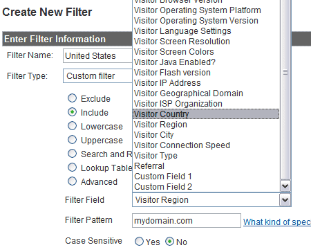 filter country 7 Google Analytics Filters To Help Understand Your Visitors